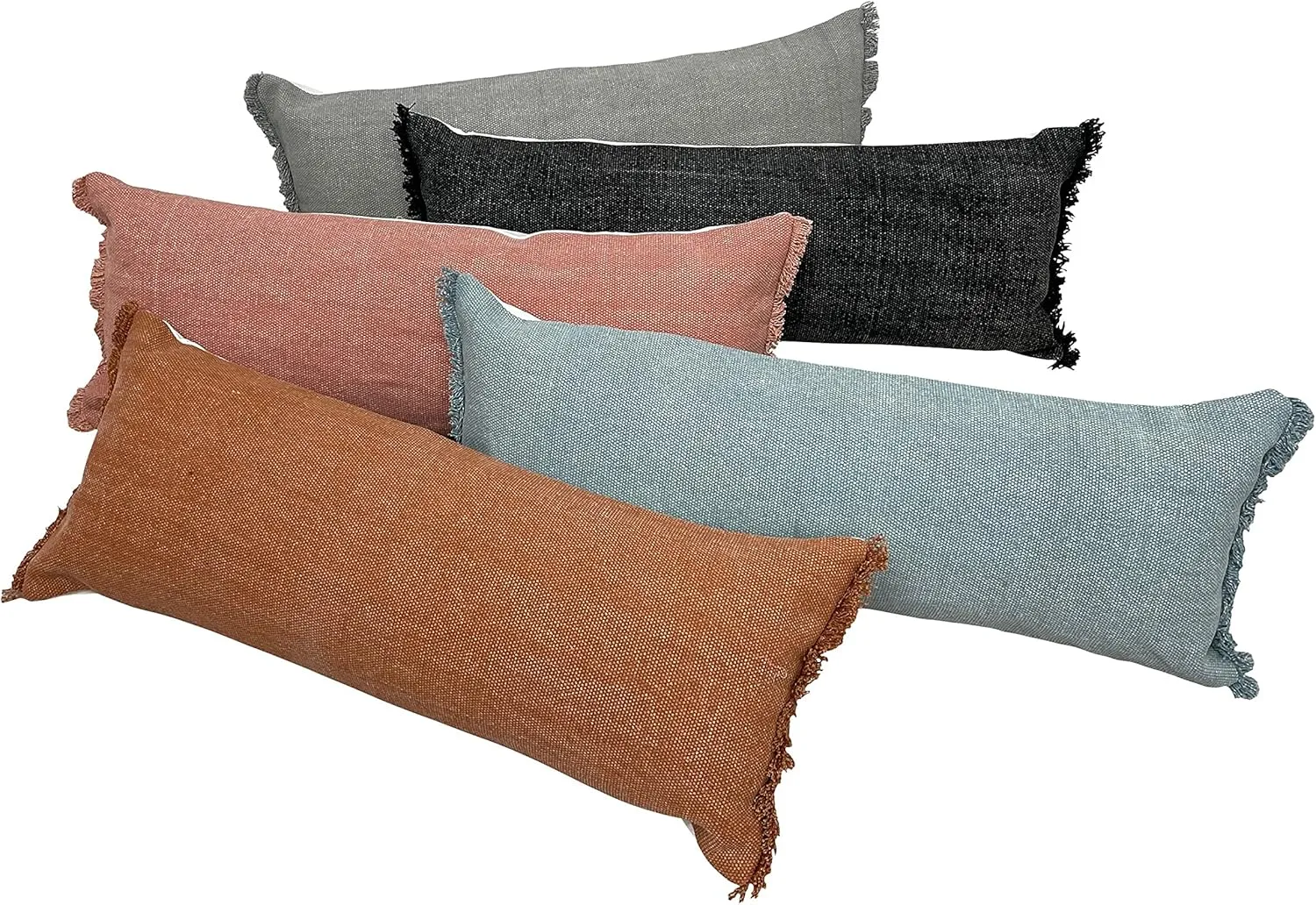 Harlow Hilll 14x36 Throw Pillow Cover for Home Decor | Decorative Lumbar Pillow Covers for Couch & Bed | 100% Cotton Pillow Covers | Farmhouse Decor for Living & Bedroom | Black
