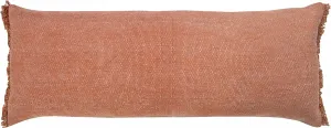 Harlow Hilll 14x36 Throw Pillow Cover for Home Decor | Decorative Lumbar Pillow Covers for Couch & Bed | 100% Cotton Pillow Covers | Farmhouse Decor for Living & Bedroom | Orange