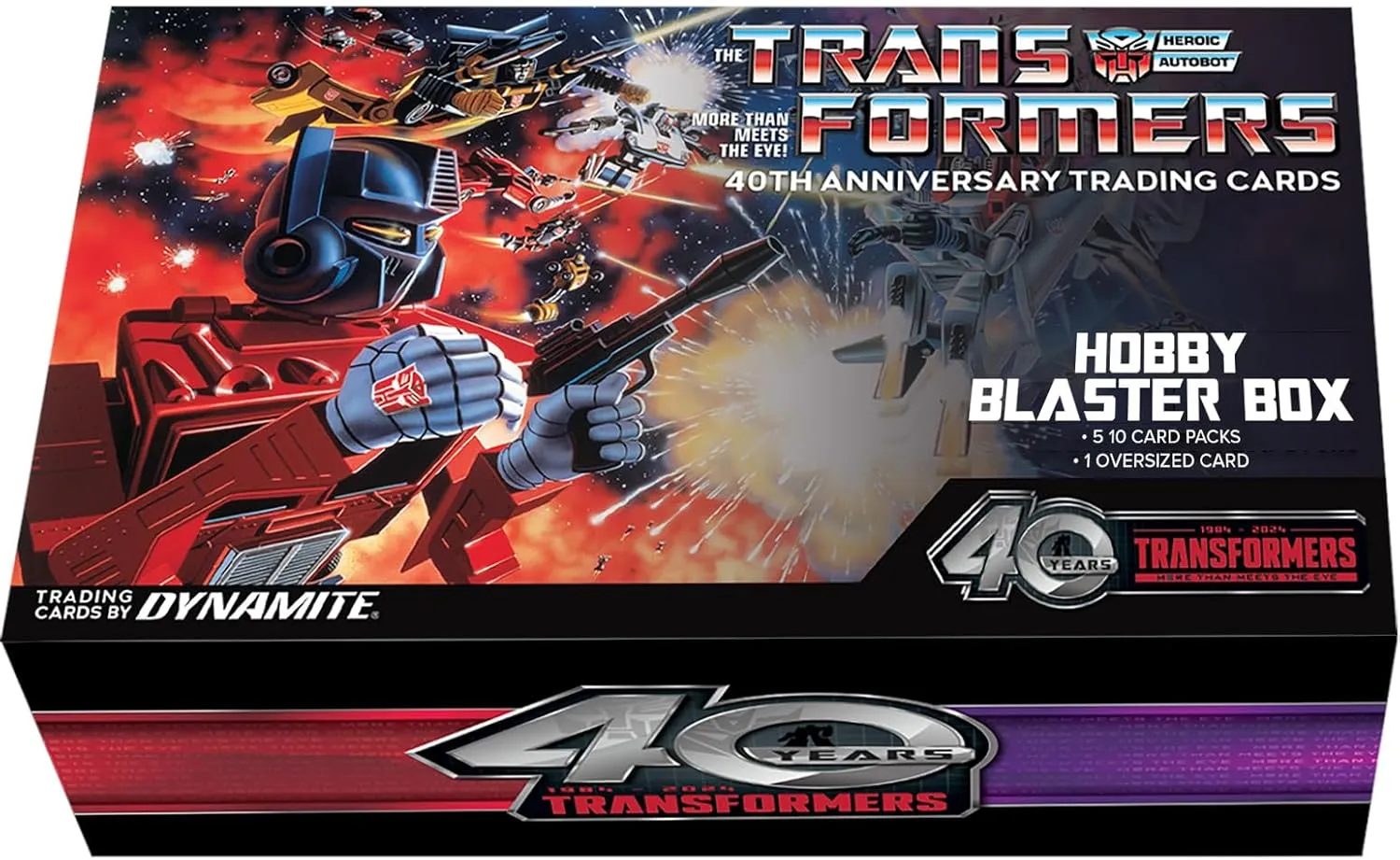 Hasbro Transformers Collectible Trading Card Box: 40th Anniversary Hobby Blaster Box - 55 Pieces