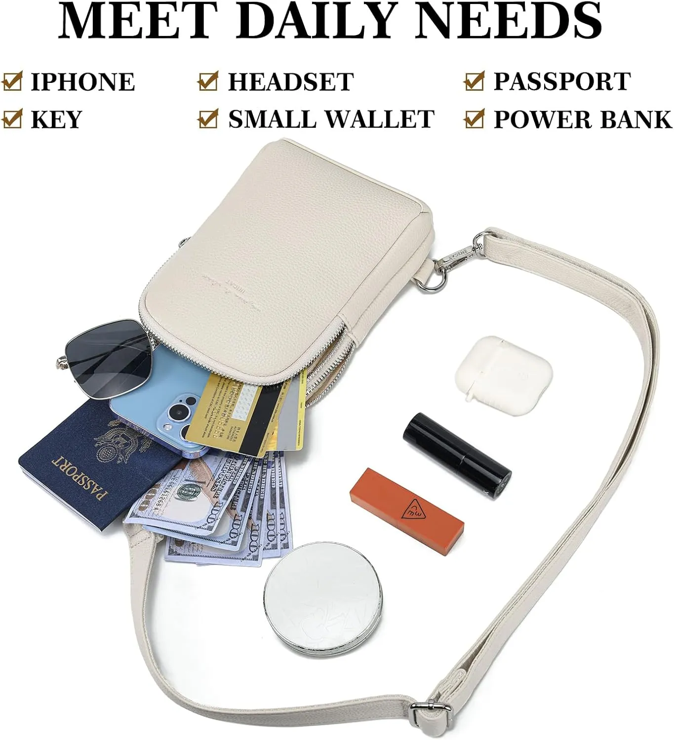 Haytijoe Small Crossbody Sling Bag for Women Travel Purses Anti Theft Cross Body Bag for Woman Fanny Packs