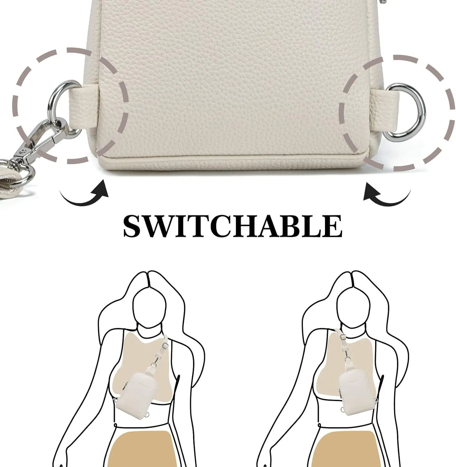 Haytijoe Small Crossbody Sling Bag for Women Travel Purses Anti Theft Cross Body Bag for Woman Fanny Packs