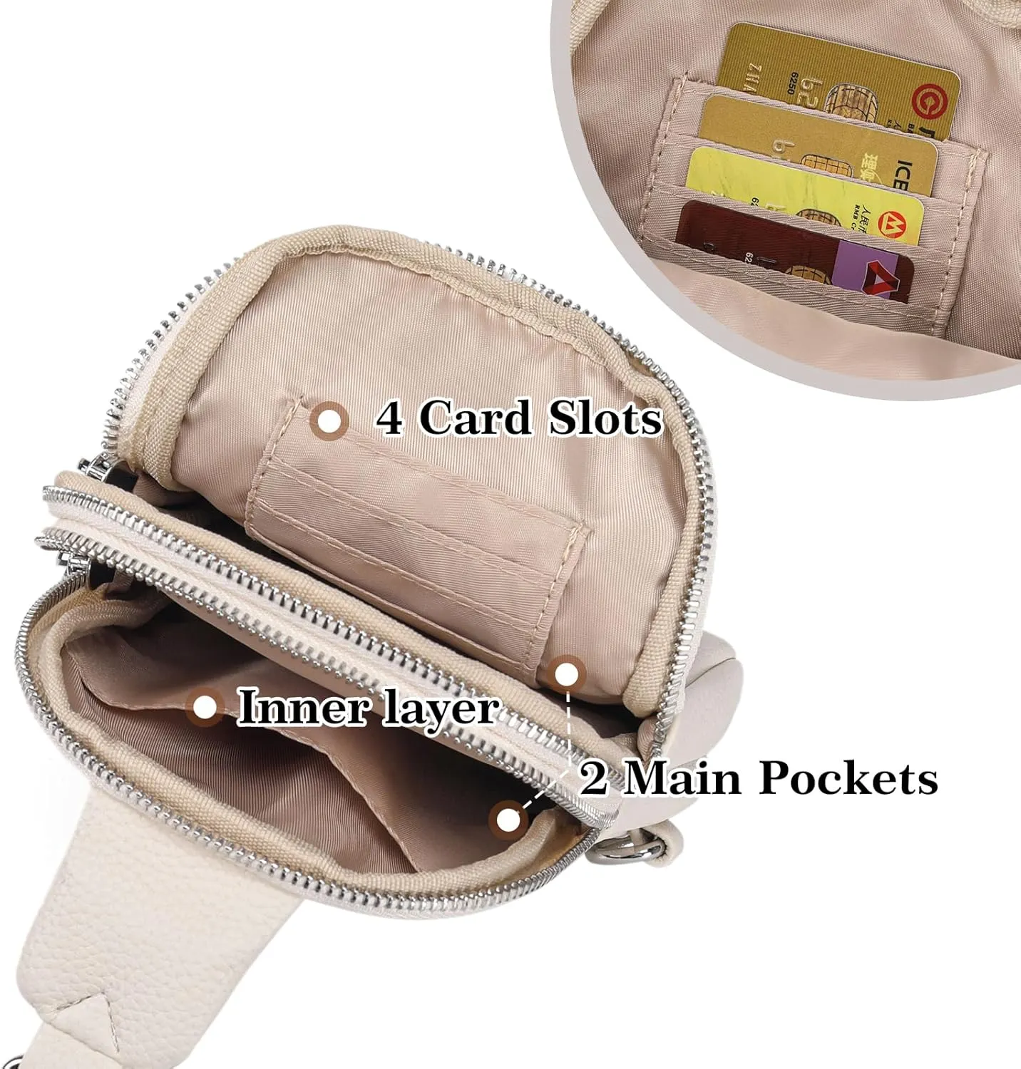 Haytijoe Small Crossbody Sling Bag for Women Travel Purses Anti Theft Cross Body Bag for Woman Fanny Packs
