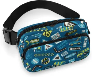 Heavy Equipment Machinery Fanny Packs Crossbody Bags for Women Men, Belt Bag Waist Packs for Workout Running Travel with Adjustable Strap
