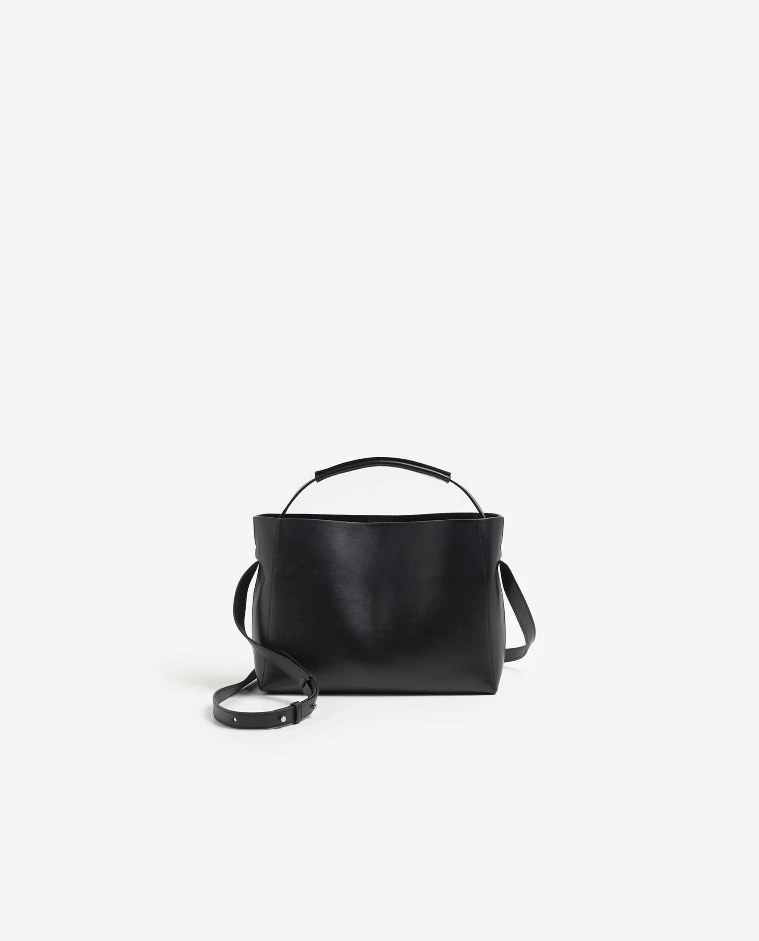 Hedda Mini Black Leather Hand Bag