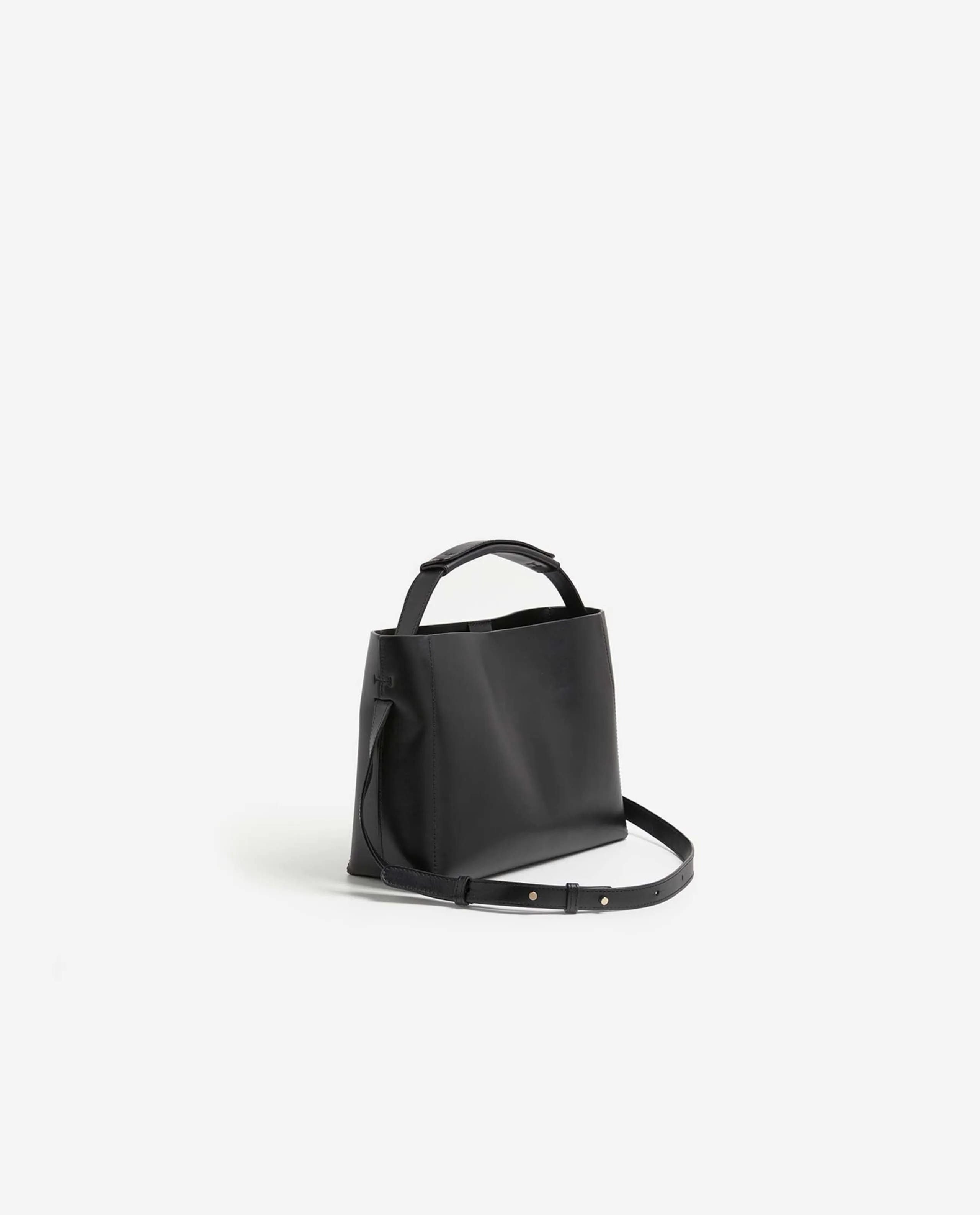 Hedda Mini Black Leather Hand Bag