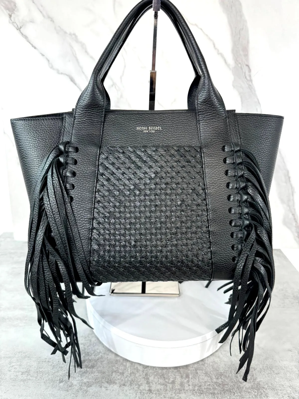 HENRI BENDEL FRINGE BRUNCH TOTE BAG