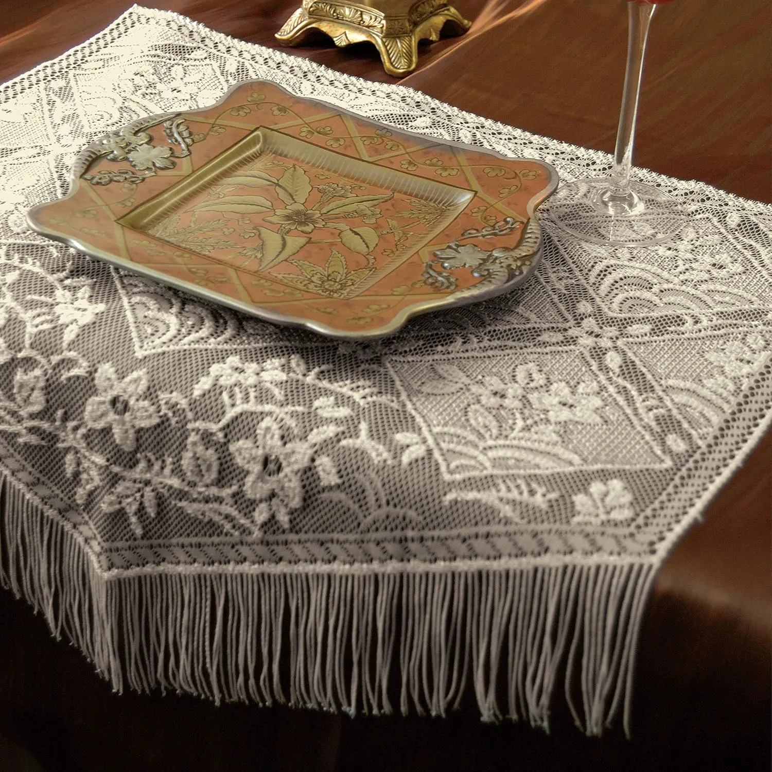 Heritage Lace Chantilly Placemats, 20" x 21", Ecru