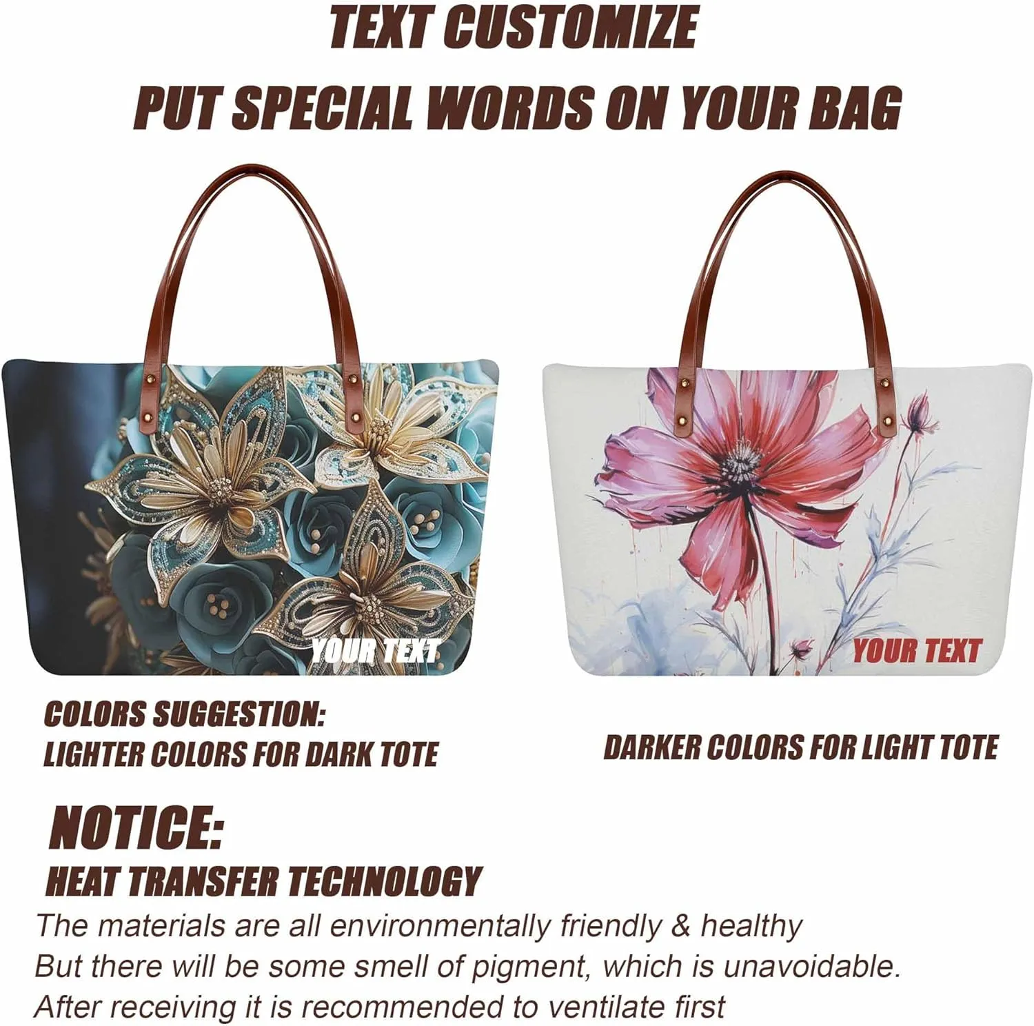 HESBITEUL Customize Crossbody Purses and Handbags for Women PU Leather Tote Top Handle Satchel Bags
