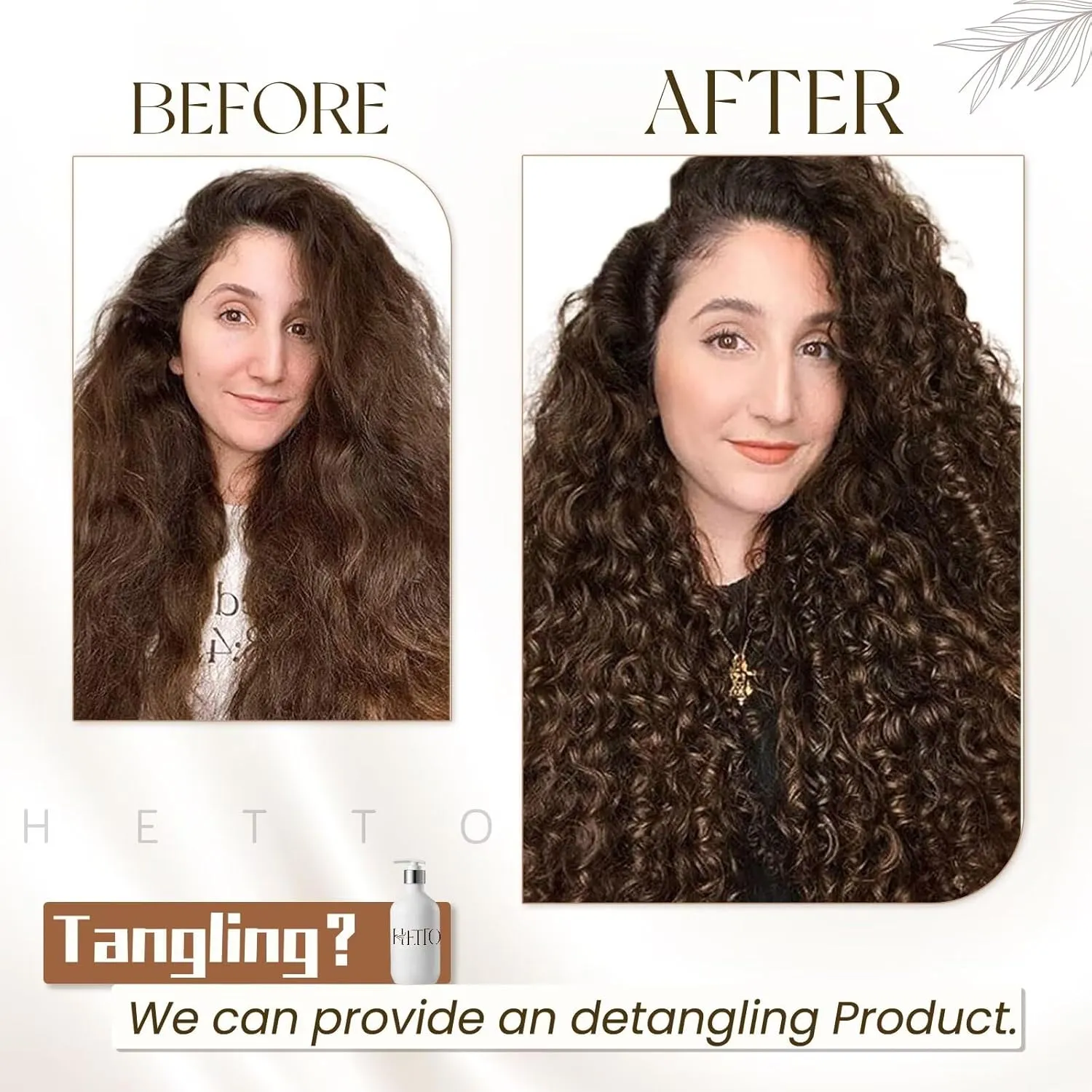 Hetto Curly Clip in Hair Extensions Curly Hair Extensions Brown Wavy Clip on Hair Extension 18 Inch #4 Chocolate Brown Natural Wave 7Pcs 120g