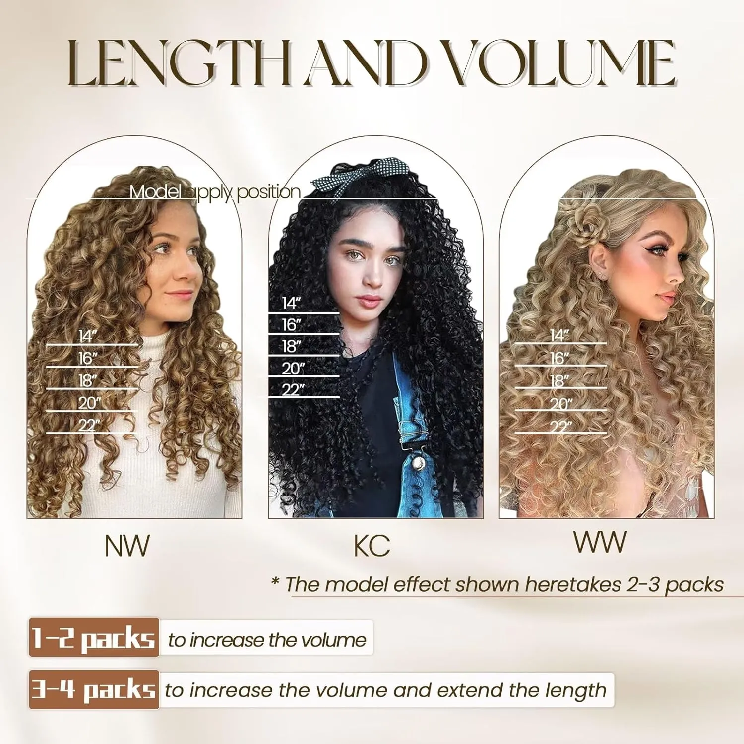 Hetto Curly Clip in Hair Extensions Curly Hair Extensions Brown Wavy Clip on Hair Extension 18 Inch #4 Chocolate Brown Natural Wave 7Pcs 120g