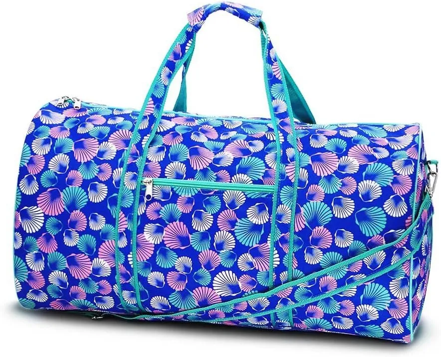 High Fashion 21 in Print Duffle (Blue Shells - No Embroidery)