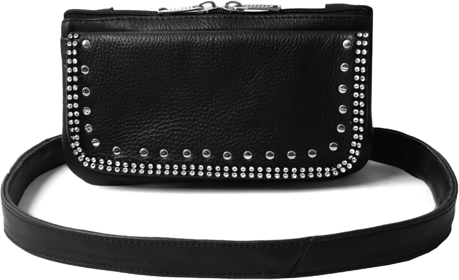 HL80151BLING Leather Hip Clip Purse Bag Women Waist Bag Fanny Pack Motorcycle Biker BLING