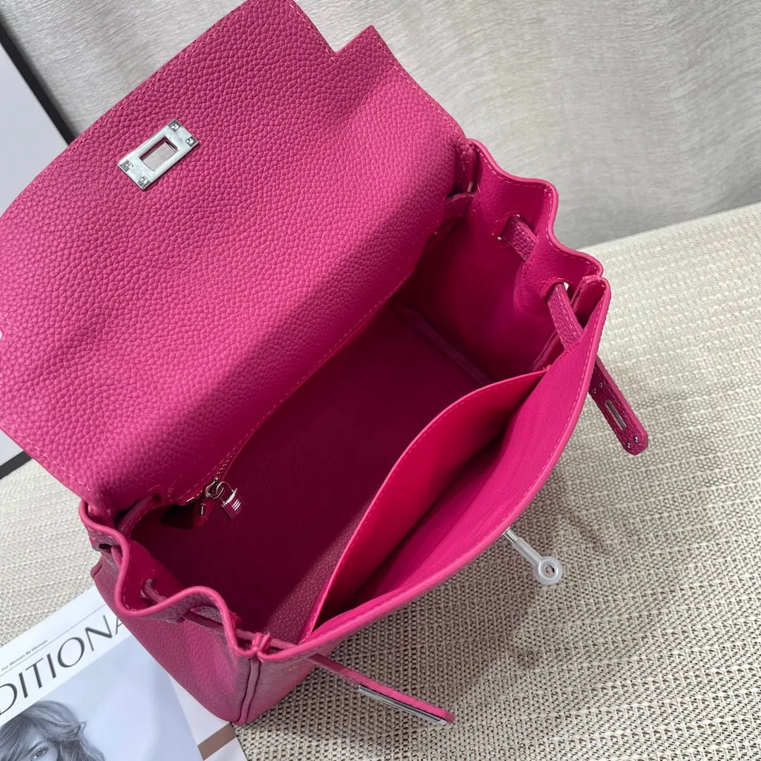 HM Kelly 25cm Rose Mexico Togo Leather Gold Hardware