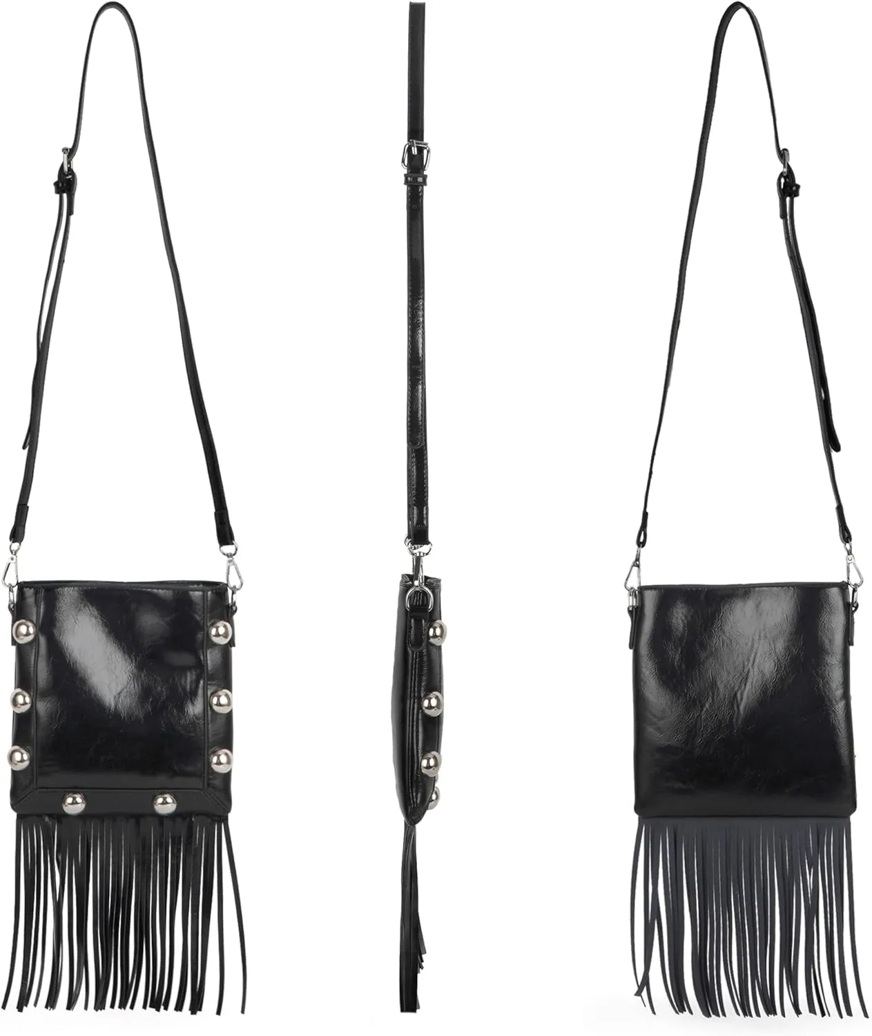 Hoce Women’s Leather Fringe Messenger Bag Large Hobo Crossbody Tassel Shoulder Bags, Gift for Mom Wife Girlfriend