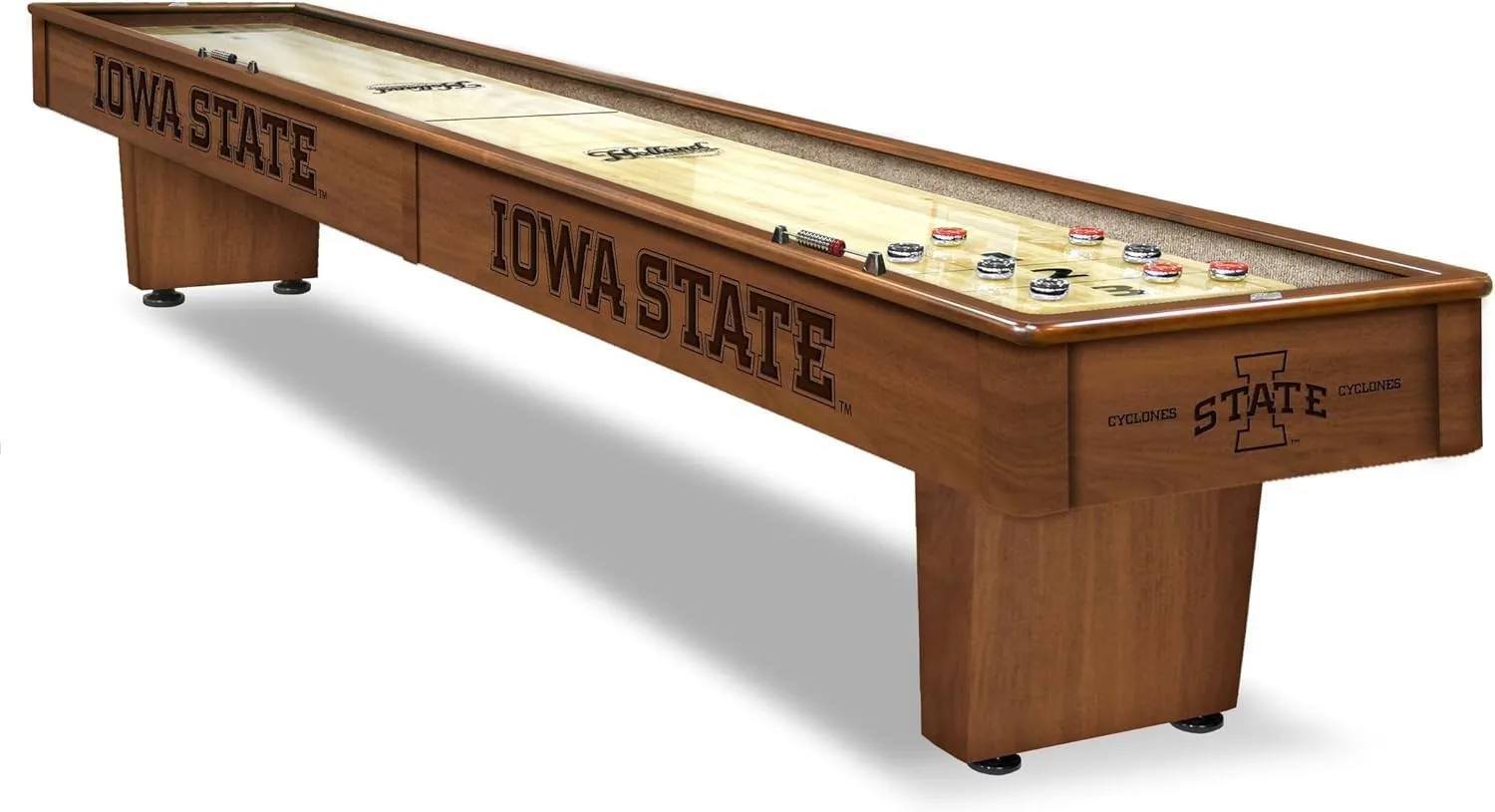 Holland Bar Stool Co. Officially Licensed Iowa State 12' Shuffleboard Table