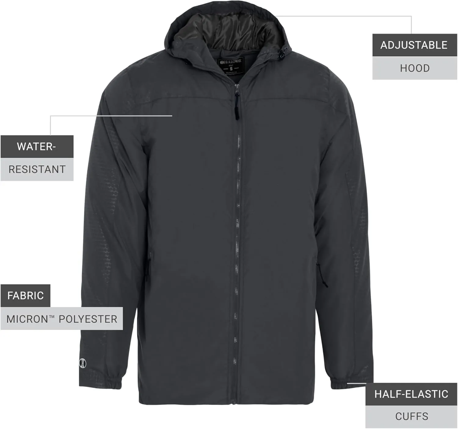 Holloway Bionic Hooded Jacket - Men’s All-weather Athletic Gear Crafted for Athletes and Teams