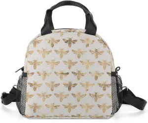 Honey Bees Adjustable Shoulder Strap Insulated And Leak Proof Premium Lunch Bag Unisex