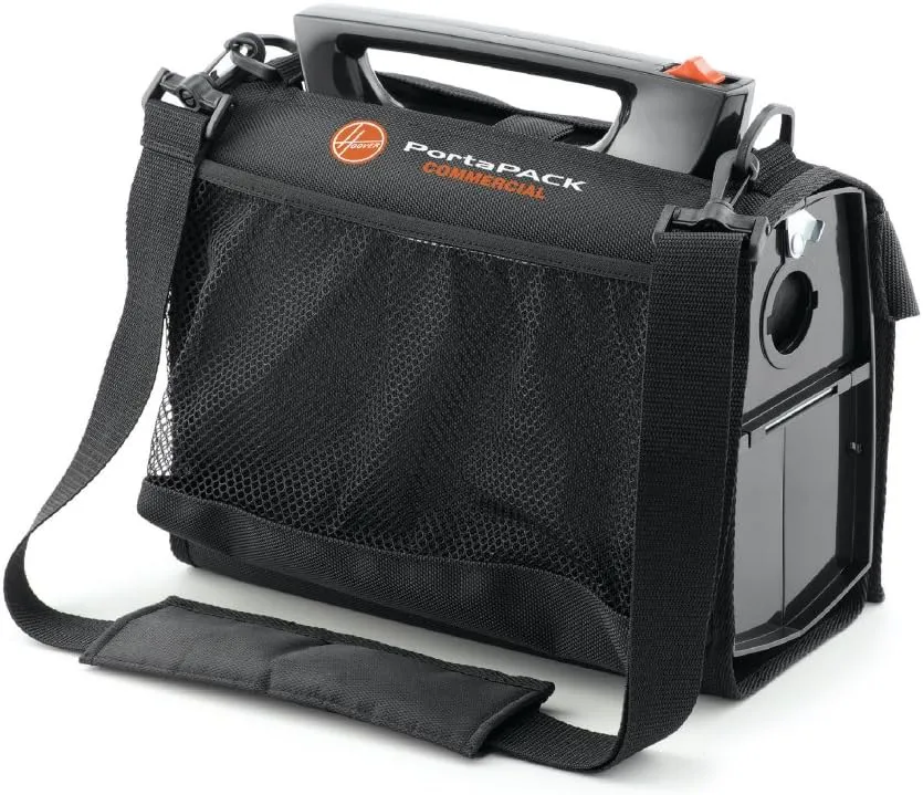 Hoover PortaPower Carrying Bag with Padded Shoulder Strap, 14.25" x 8" x 8", Black (Vacuum Not Included)