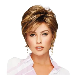 Hope Textured Layered Short Hair Wig by Hairuwear, Average Cap, Dark Blonde
