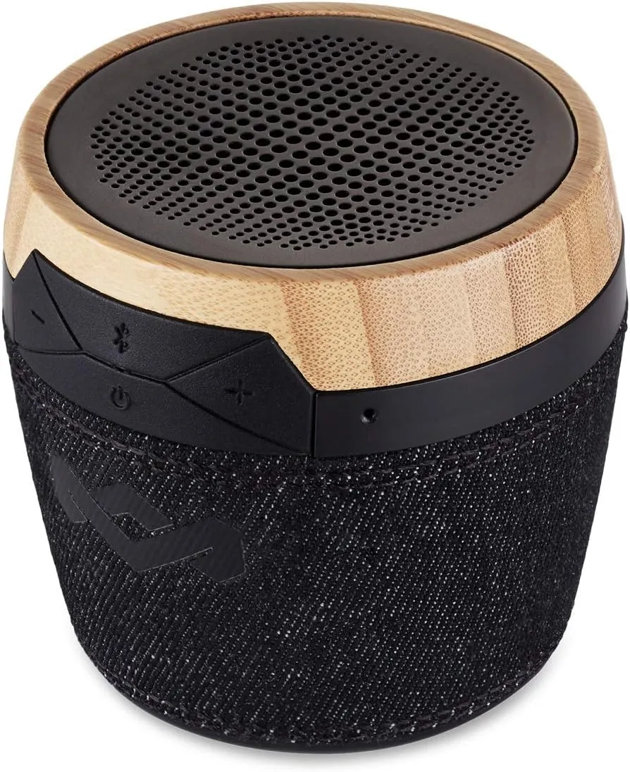 House of Marley, Chant Mini Wireless Bluetooth Speaker | 6 hr Runtime, Splash Resistant, Integrated Mic | Signature Black