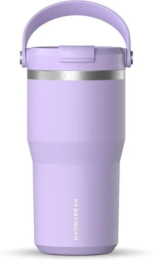 Hydrapeak Nomad 24 oz Tumbler with Handle and Straw Lid, Leakproof, Double Insulated, 24oz Cup Stainless Steel (Lavender)