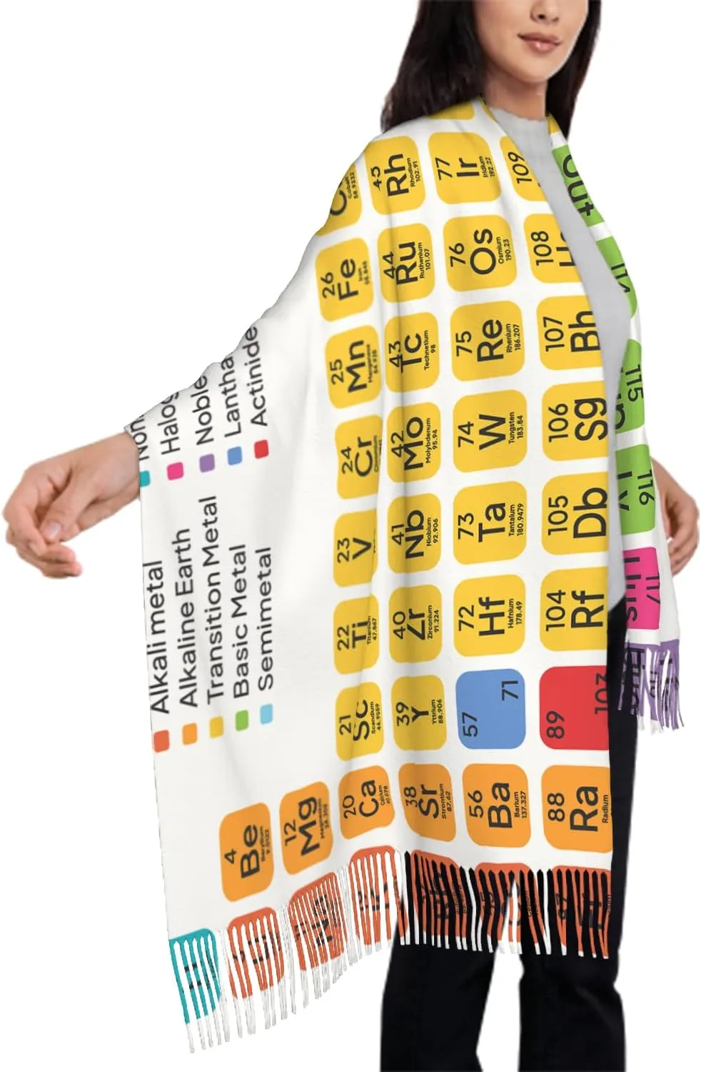 IBILIU Oversize Scarf for Women Delightful Doggies Bulldog Dog Scarf Tassel Scarves Fall Winter Shawl Wraps