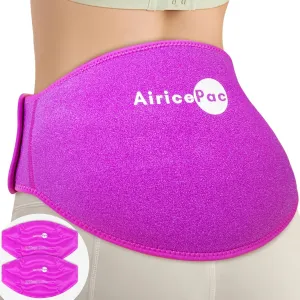 Ice Pack for Back Pain Relief, 2 Pack Reusable Gel Lower Back Wrap, Cold Compress Therapy for Waist Lumbar Injuries, Sciatic Nerve, Herniated or Degenerative Disc, Coccyx, Tailbone Pain Pink