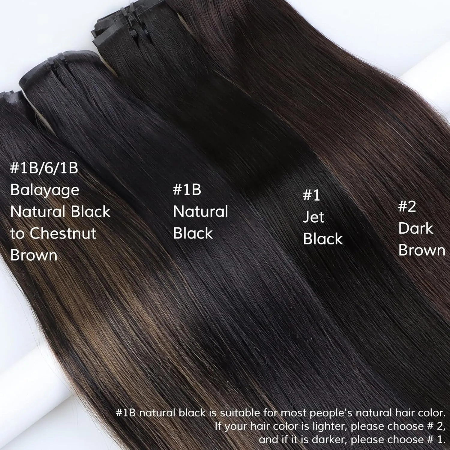IDN BEAUTY Seamless Clip In Hair Extensions Human Hair Jet Black Real Remy Virgin Human Hair Seamless Clip Ins For Black Women PU Weft Invisible Edge Thick Soft Hair ST 110g 22 Inches