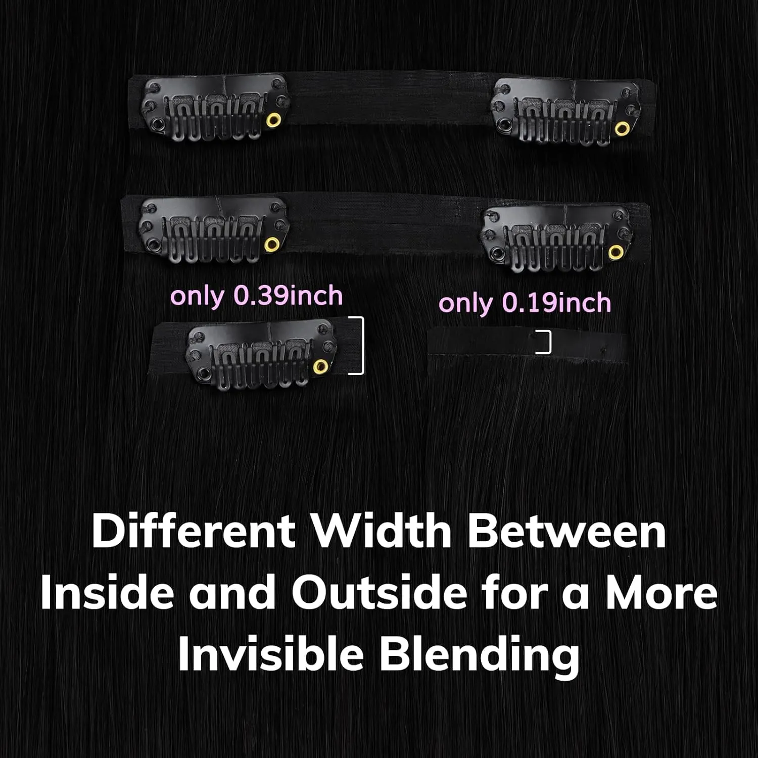 IDN BEAUTY Seamless Clip In Hair Extensions Human Hair Jet Black Real Remy Virgin Human Hair Seamless Clip Ins For Black Women PU Weft Invisible Edge Thick Soft Hair ST 110g 22 Inches