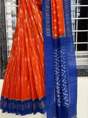 Ikkat Style Linen Digital Printed Saree SA125-180