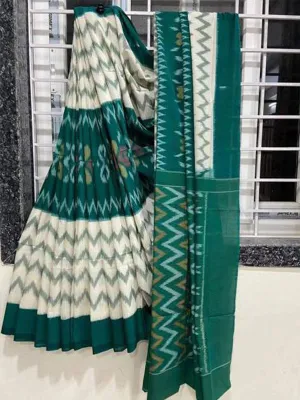 Ikkat Style Linen Digital Printed Saree SA125-184
