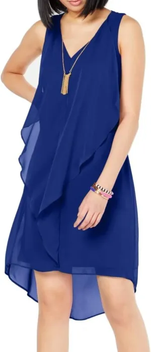 I.N.C. International Concepts INC Womens Ruffled V-Neck Party Dress