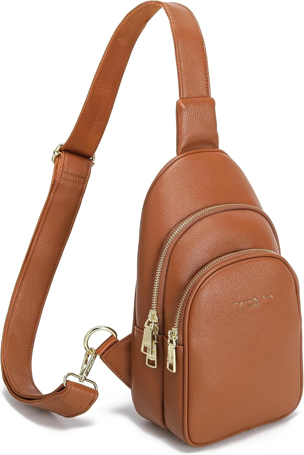 INICAT Crossbody Sling Bags Fanny Packs Leather Purses Chest Bag for Women
