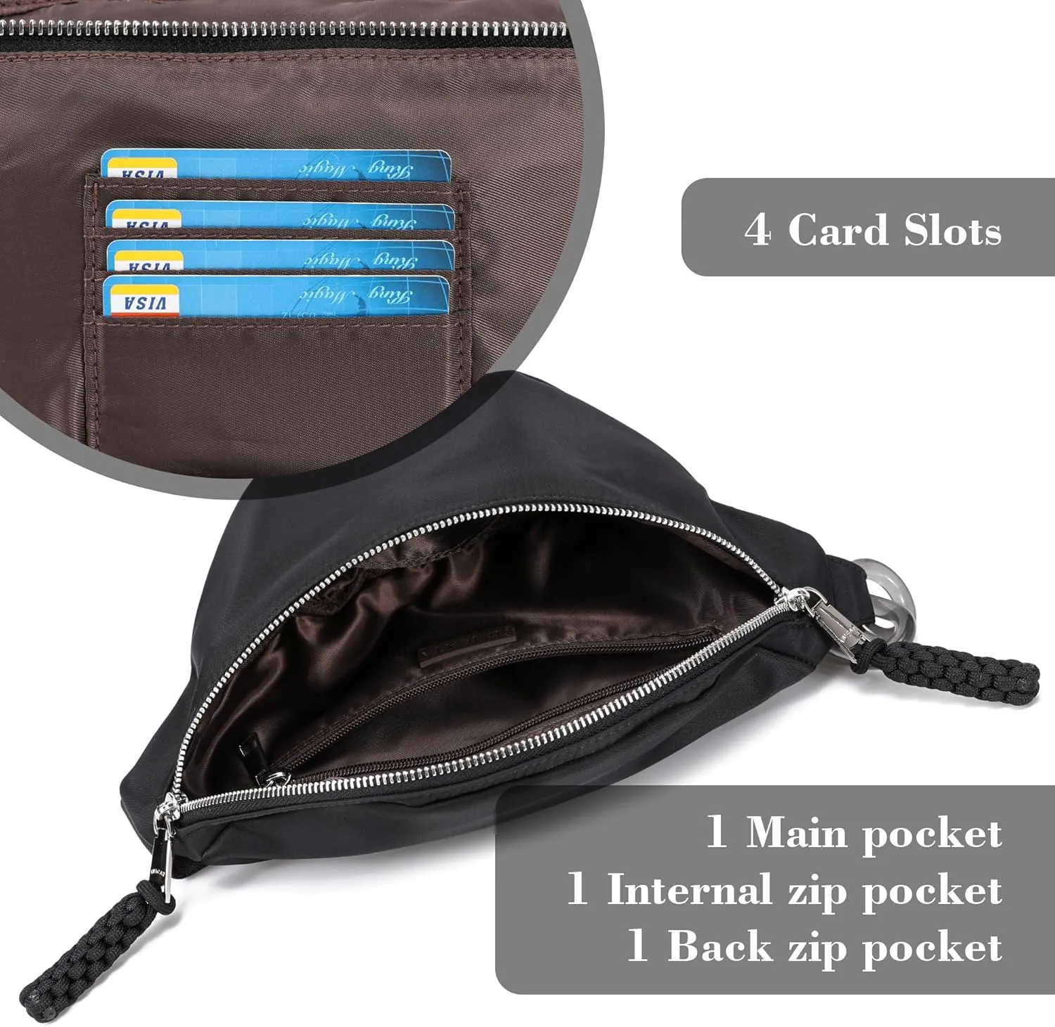 INICAT Fanny Packs for Women,Fashion Waist Packs Crossbody Bum Bag with Adjustable Strap for Travel Sport