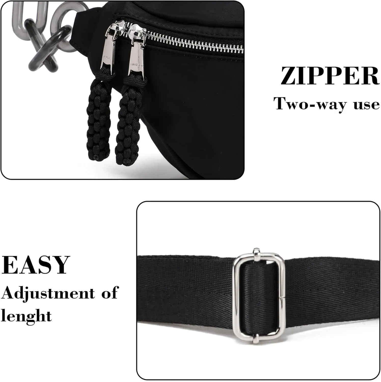 INICAT Fanny Packs for Women,Fashion Waist Packs Crossbody Bum Bag with Adjustable Strap for Travel Sport