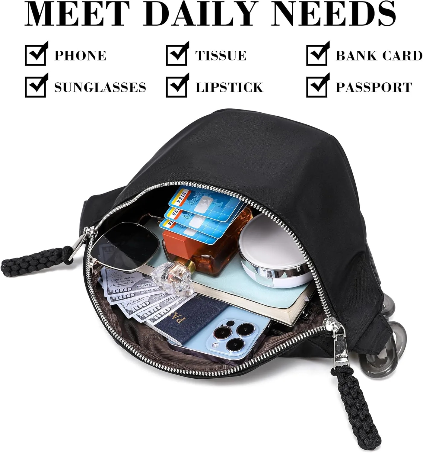 INICAT Fanny Packs for Women,Fashion Waist Packs Crossbody Bum Bag with Adjustable Strap for Travel Sport