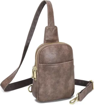 INICAT Small Crossbody Sling Bags for Women Vegan Leather Cell Phone Purse Fanny Packs for Women Men