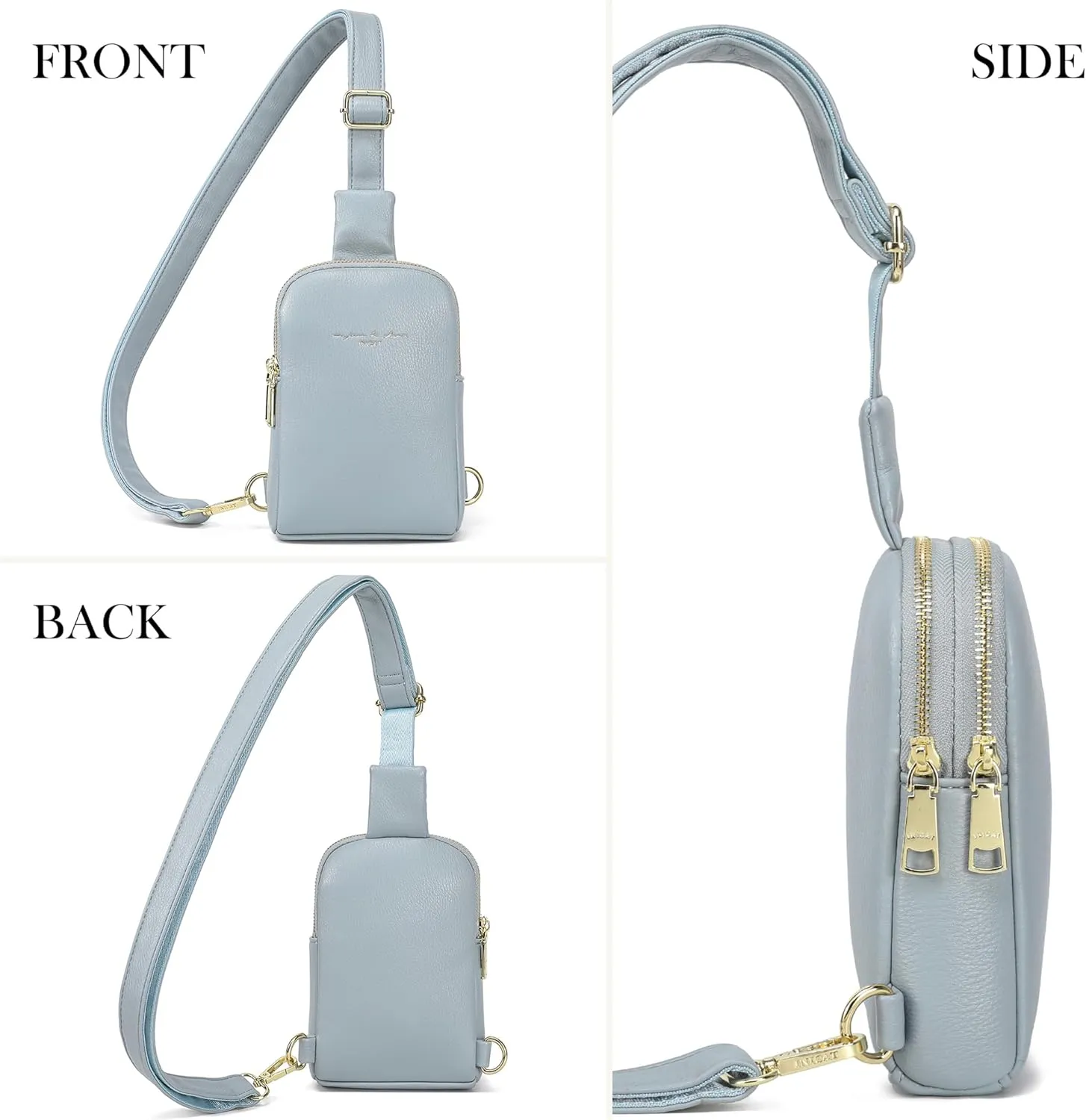 INICAT Travel Small Sling Bag Leather Crossbody Bags for Women Fanny Packs Cross Body Bag for Woman Cross Body Purses