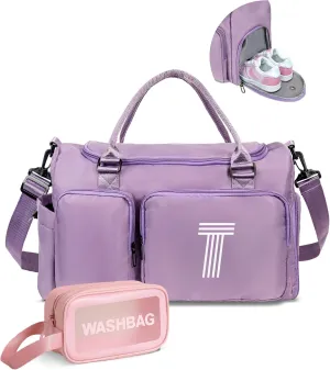 Initial Gym Bag for Girls, Kids Travel Duffel Bag, Teacher Appreciation Gifts, women Gift Ideas, wedding gifts, engagement Gift, bridal shower Gifts