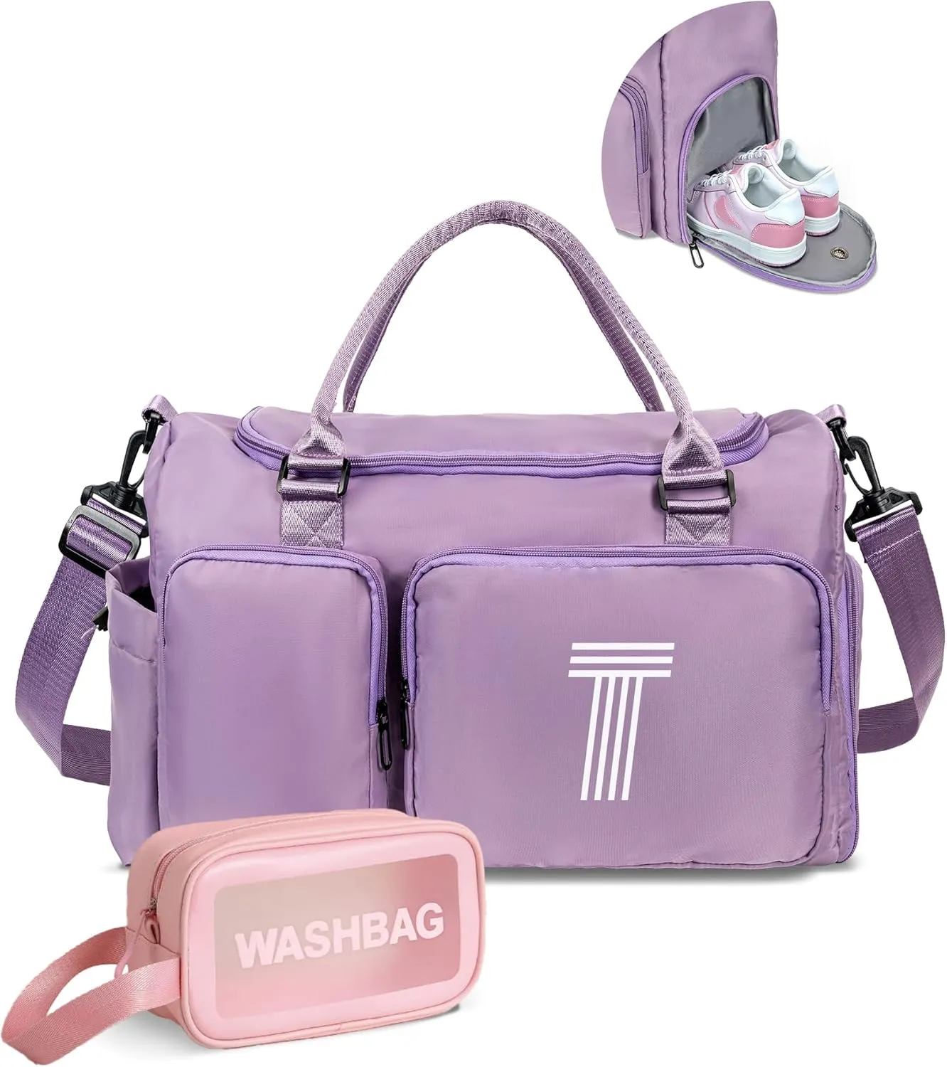 Initial Gym Bag for Girls, Kids Travel Duffel Bag, Teacher Appreciation Gifts, women Gift Ideas, wedding gifts, engagement Gift, bridal shower Gifts