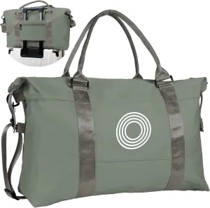 Initial Travel Duffel Bag, Sports Gym Bag, Personalized Weekender Bag with Shoulder Strap, Graduation Gift Monogram Overnight Bag for Women with Trolley Sleeve & Wet Pocket, Olive Green