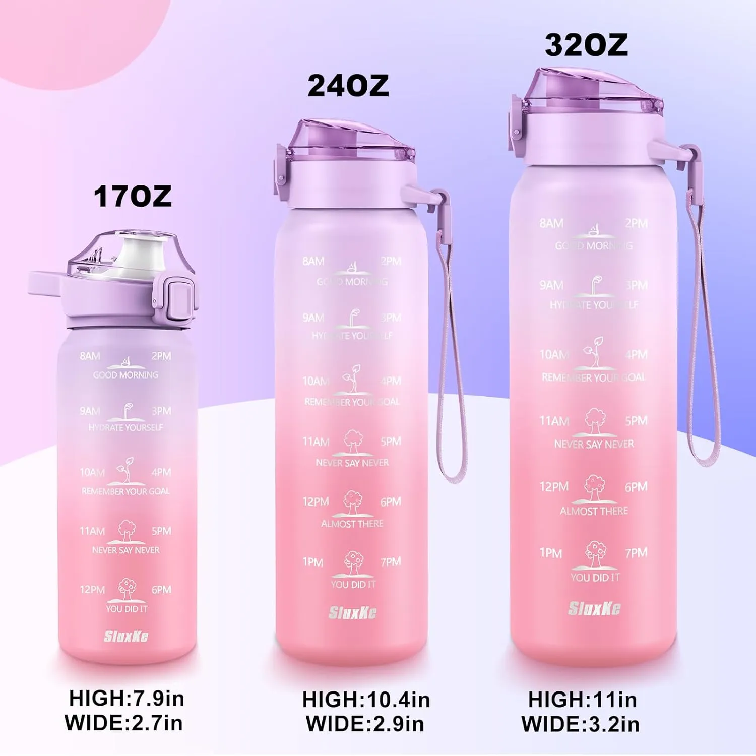 Insulated Water Bottle 32oz with 2Lids,18/10 Stainless Steel 1000ml Insulated Water Bottle Double Walled with Handle, Metal Canteen Keep Cold 48H Hot 24H for Men, Women & Kids