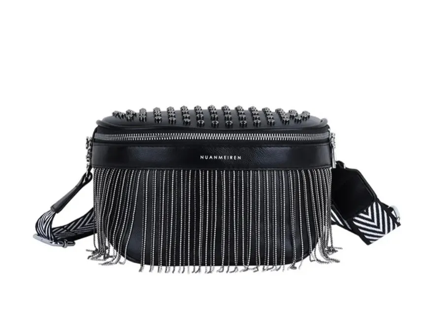 Iris Fringe Studded Bag
