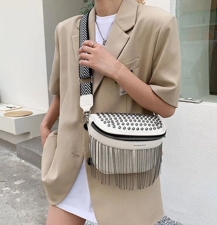 Iris Fringe Studded Bag