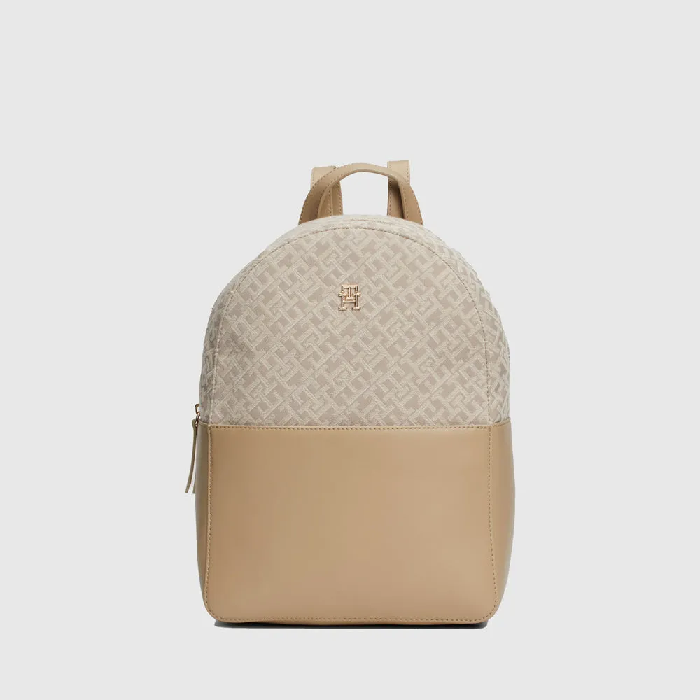 Jacquard Backpack - Beige