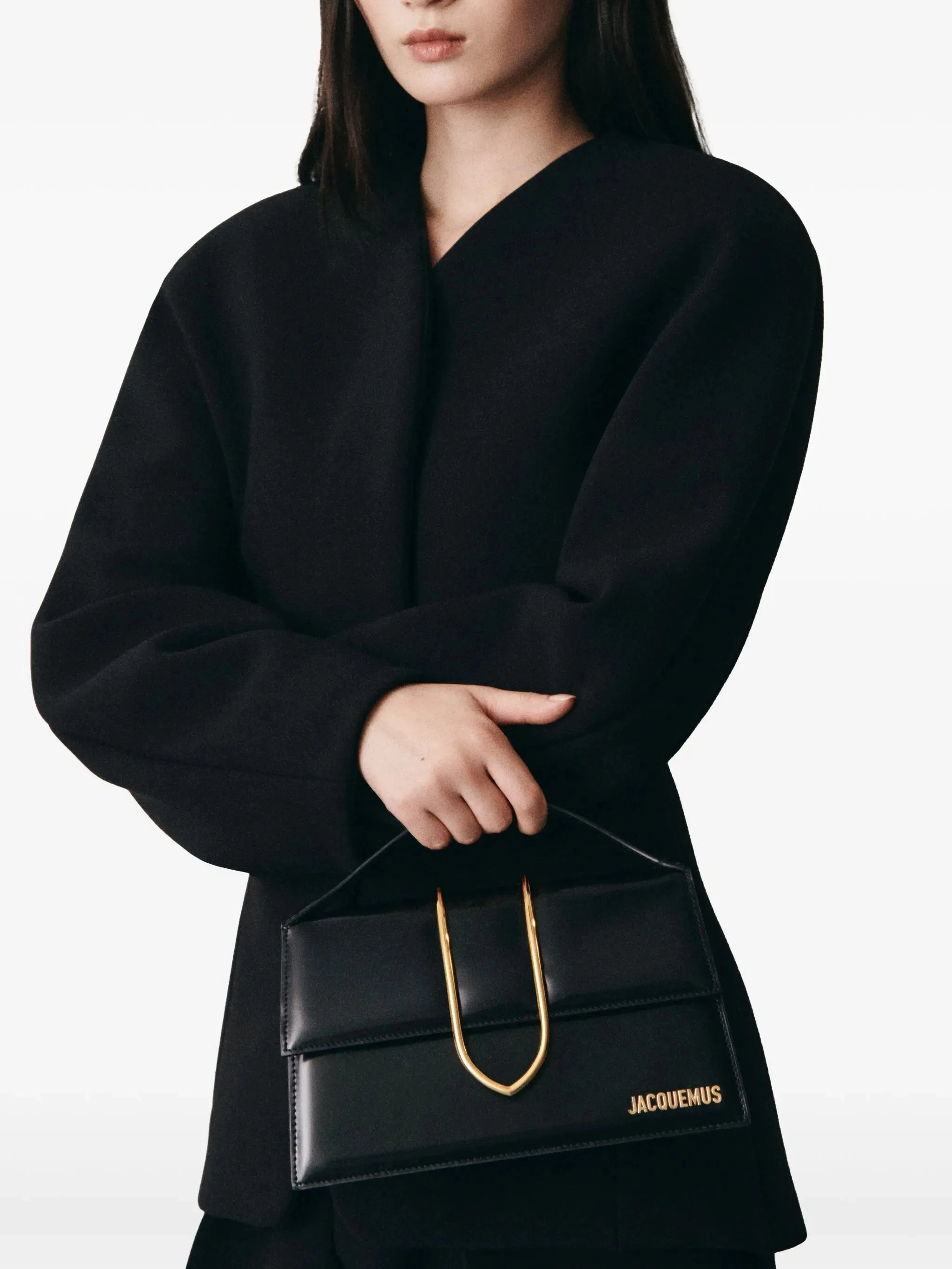 JACQUEMUS WOMEN Le Grand Bambino Tote Bag Black