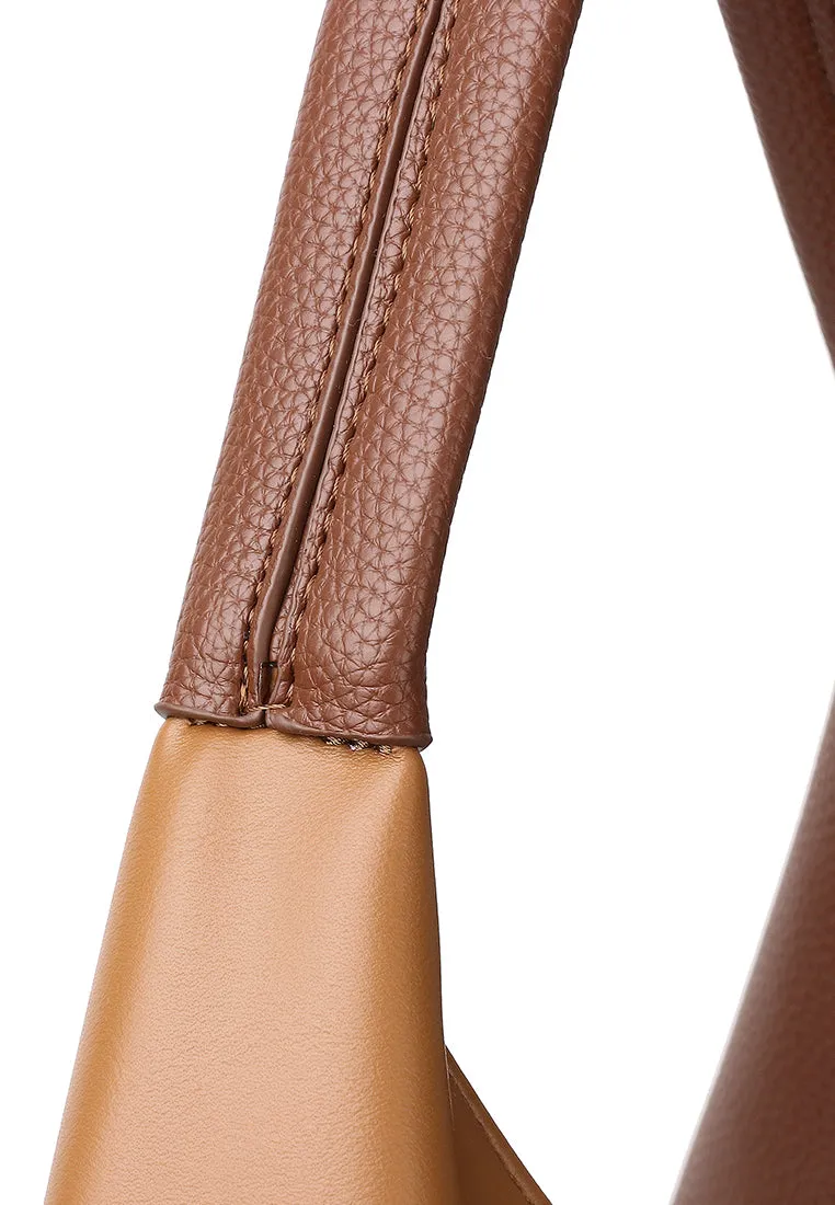 Jamila Functional Pocket Tote Bag (Brown)
