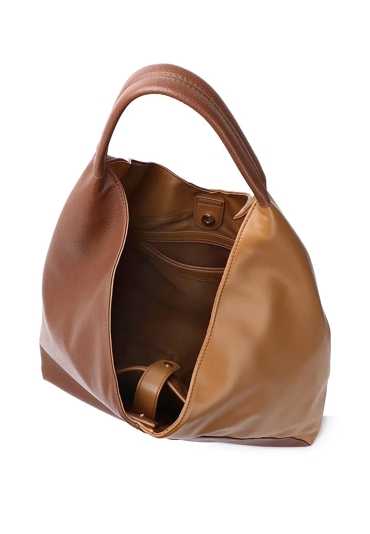 Jamila Functional Pocket Tote Bag (Brown)