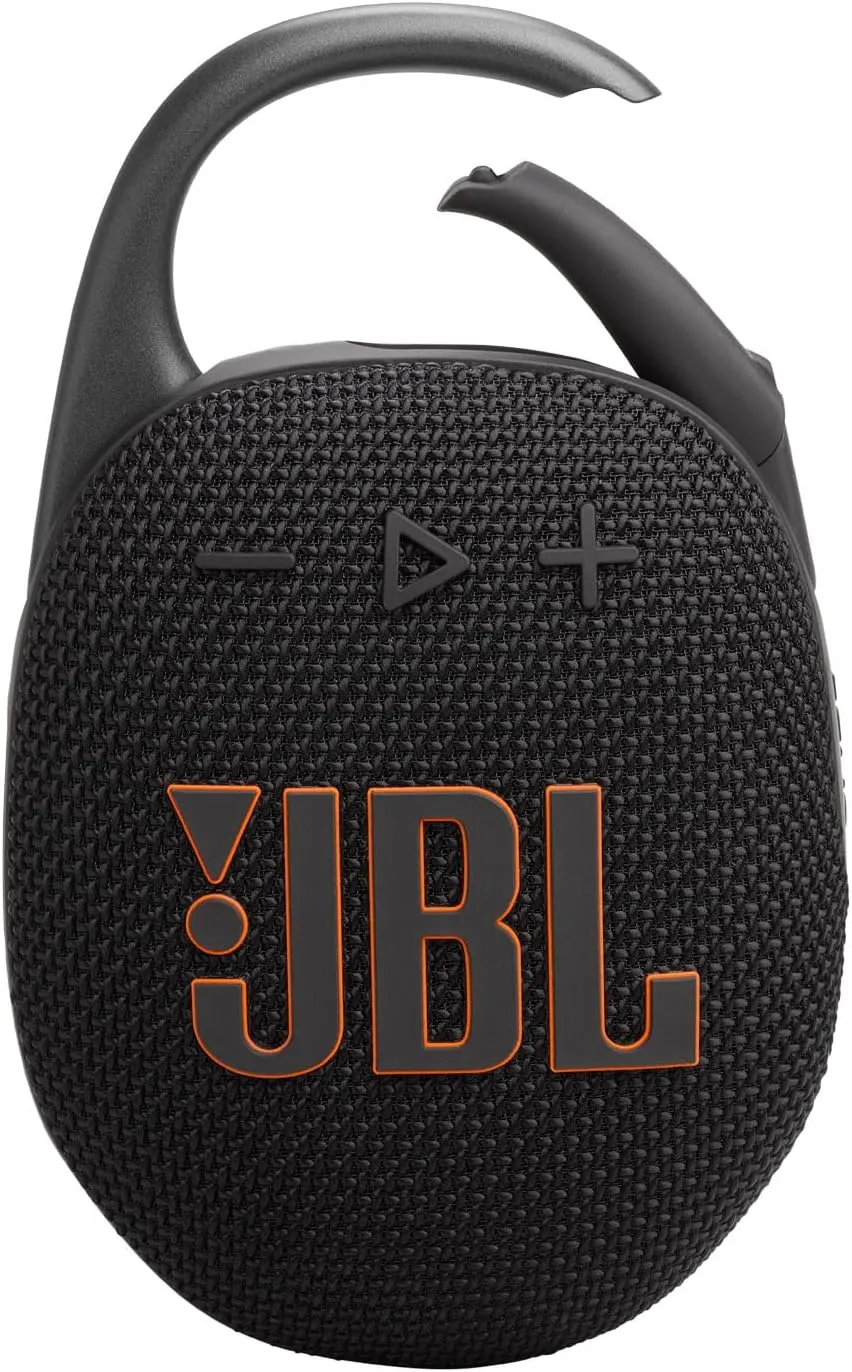 JBL Clip 5 Bluetooth Speaker and divvi! Protective Case - Black