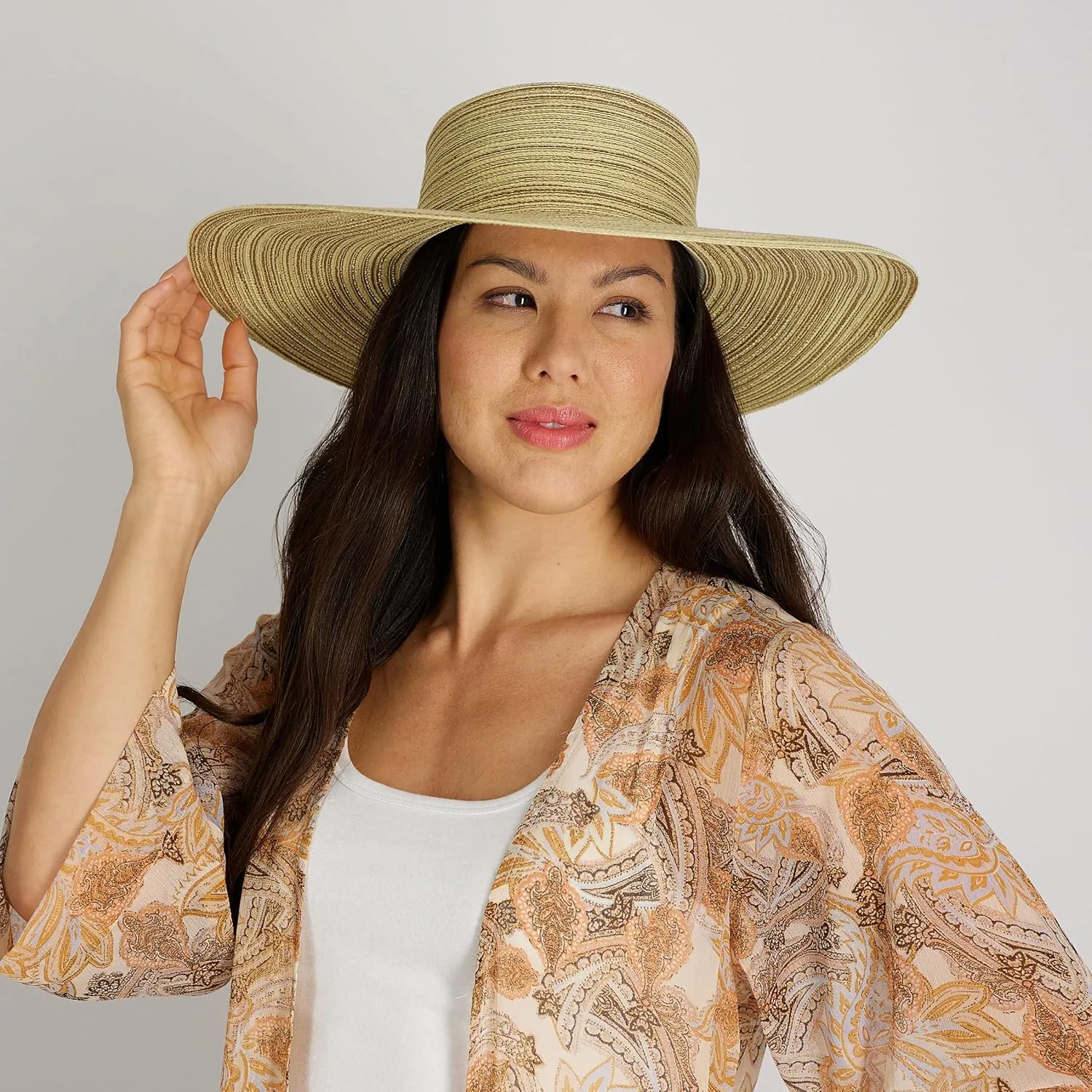 Jessica Simpson Women's Wide Brim Straw Hat